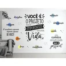 BF40 Você é o projeto mais importante da sua vida papel de parede motivação decoração criativa