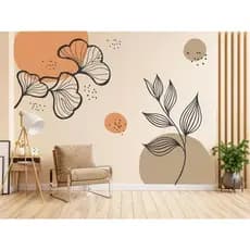 Adesivo De Parede Boho Floral Minimalista B381