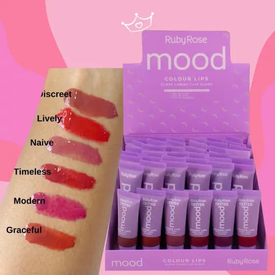 Lip Gloss Colour Lips Mood - Ruby Rose