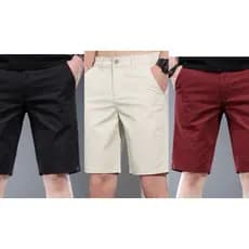 Kit 3 Bermuda Sarja Masculino Brim Short