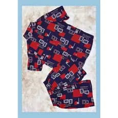 Conjunto de camisa e shorts com estampa floral havaiana (três bolsos) para adultos masculinos de viscose