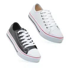 Kit 2 Pares Tênis All One Star Feminino Sapatenis Lançamento