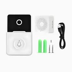 Campainha C/ Câmera Wifi S Fio Inteligente Interfone C Áudio, campainha com câmera sem fio