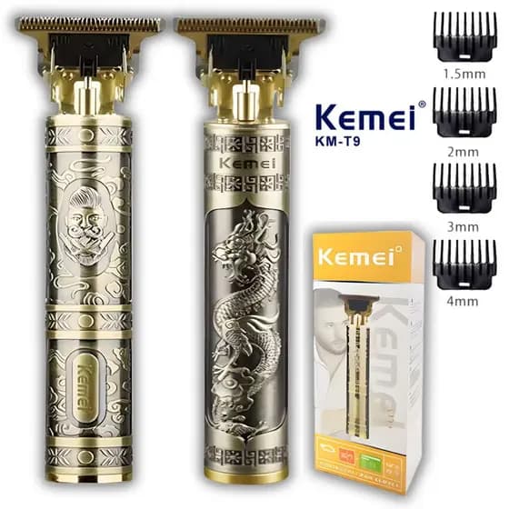 Máquina Kemei Barbear Aparador Profissional barbeador acabamento cortar cabelo Sem Fio Portátil