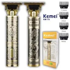 Máquina Kemei Barbear Aparador Profissional barbeador acabamento cortar cabelo Sem Fio Portátil