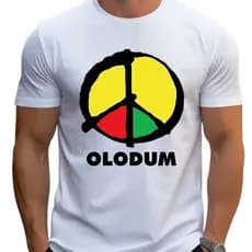 Camisa Básica Estampada Olodum 100% Algodão Unissex Camiseta. R2