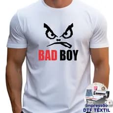 Camisa Masculina Feminina Bad Boy Estampada em Algodão 30.1