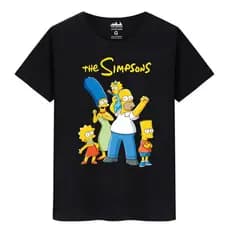 Camiseta Masculina Algodão Premium Simpsons Família Desenho