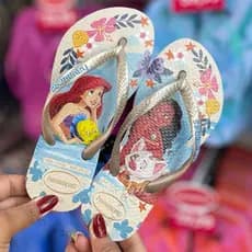 Chinelos Havaianas frozen Infantil Slim Princesas
