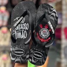 Chinelos Havaianas Top Times Corinthians Timão Fiel Campeão