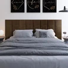 Kit 7 Placas 60x20 Painel Estofado Quarto Cabeceira Modular Estofada Autocolante Cama Box Queen