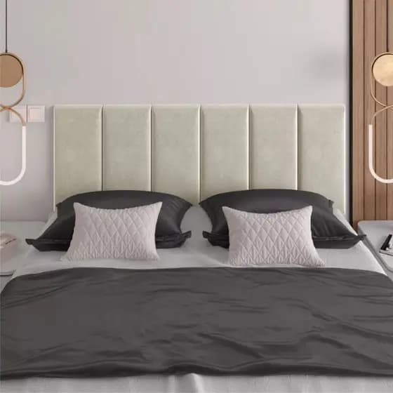 Kit 8 Placas Painel Estofado Quarto Cabeceira Modular Estofada Autocolante para Cama Box Queen