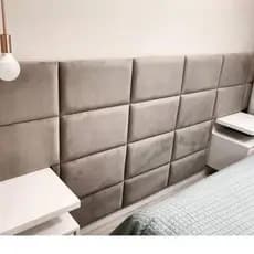 Cabeceira Modular Estofada em Veludo Autocolante Kit 3 a 10 Módulos Casal Queen King