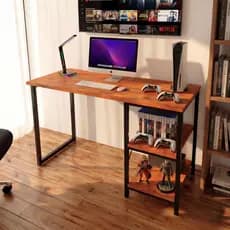 Escrivaninha Mesa com Nichos Home Office Estudo Gamer Industrial Escritório 120cm