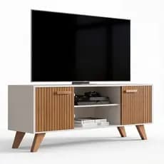 Estante Para TV até 50 Polegadas Rebeca, Rack Moderno Para Sala Com Prateleiras 120cm