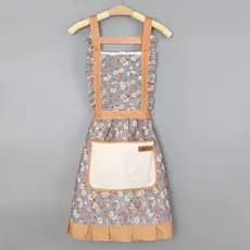 Avental De Princesa Em Renda Floral Com Um Bolso Para Toalhas De Mão À Prova D'água E Resistente Ao Oleo