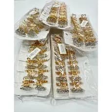Kit com 12 Mini Presilhas de Cabelo com Strass Douradas – Acessório Feminino Fashion