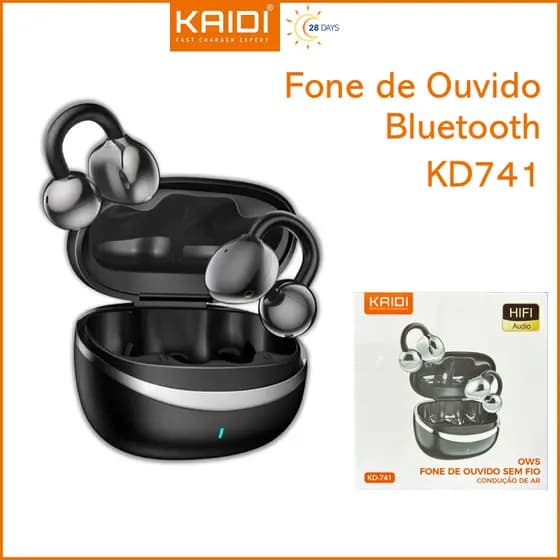 Fone de Ouvido Sem fio Bluetooth Condução de Ar OWS Kaidi KD-741