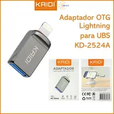 Adaptador OTG Lightning iPhone para USB Transferência de dados KAIDI KD-2524A