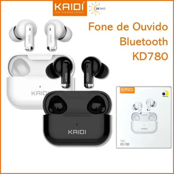 Fone de Ouvido Sem fio Bluetooth TWS Kaidi KD-780