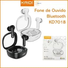 Fone de Ouvido Sem fio Bluetooth TWS Kaidi KD-7018