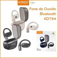 Fone de Ouvido Sem fio Bluetooth TWS Bateria de Longa Duração Kaidi KD-794