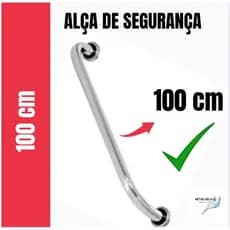 Alça Barra De Apoio segurança 100 cm de Aluminio Para idosos  segurança deficientes