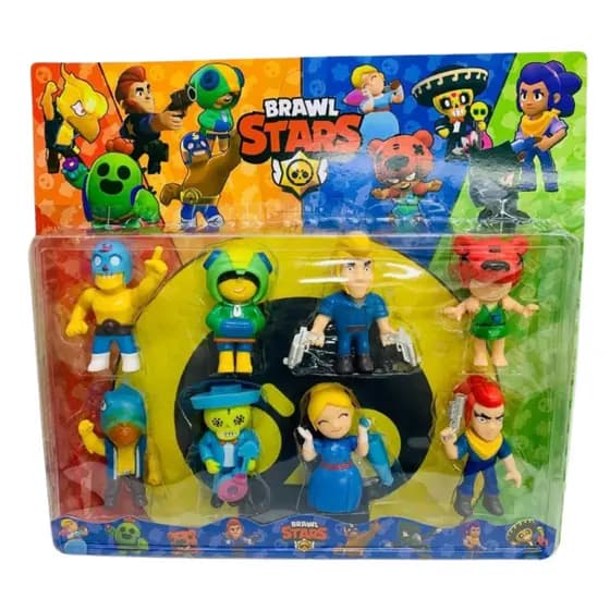 Bonecos Brawl Stars Cartela C/ 8 Bonecos Brinquedo Infantil