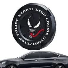 Venom Carro Um Toque Iniciar Capa Decorativa Botão De Partida Do Anti-Risco Start Stop cupionbr