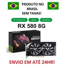 Placa De Vídeo Rx 580 8gb 590 Amd Radeon Dragon MLLSE Veineda Gamer Original Com Nota