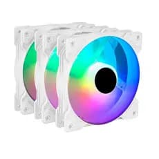 Kit 3 Cooler Fan Gamer | Excavator 120mm | X White Argb 5v | Branco  | PC Gamer | Envio imediato
