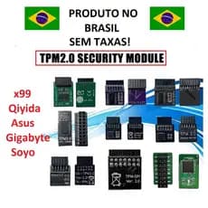 Módulo TPM 2.0 para Placa Mãe Qiyida X99 D4 H9S - Gigabyte Asus - 12 Pinos, 20 Pinos, 14 Pinos MSI LPC