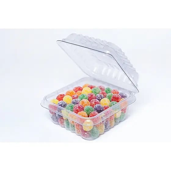20-80 Pote Brigadeiros Doces Embalagem BP 643 Transparente Quadrado 4 brigadeiros
