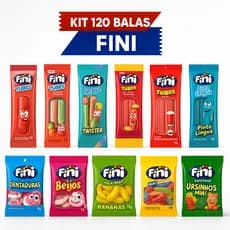 Kit com 120 Pacotes de Balas Fini - Sabores Variados e Divertidos