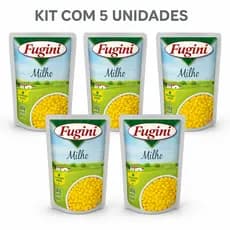 Kit 5 Unidades Milho Verde Fugini 170g Sachê