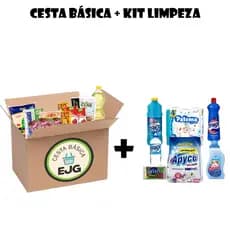 Cesta Básica Completa 9kg 10 Itens + Kit Limpeza Premium Pronta Entrega Oferta