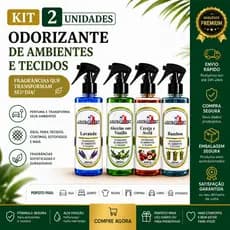 Kit 2 Odorizador Ambientes E Tecidos 400ml Lavanda Bamboo Cereja Alecrim Vanilla