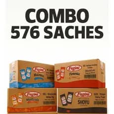 Combo de 4 Caixas,2 Caixas ou 1 Caixa de Sachês  • Ketchup/Mostarda/Maionese/Pimenta/Shoyu