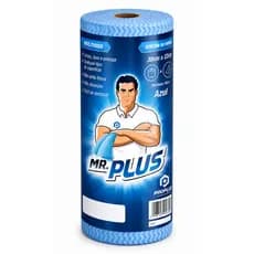Pano Multiuso Mr Plus Azul 50 Panos Rolo 25m Limpeza 30cm