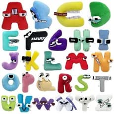 Alfabeto Brinquedos De Pelúcia Lore Brinquedos Anime Boneca Kawaii 26 Letras Inglês Para Crianças Iluminação Montessori
