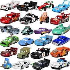 Disney Pixar Carros 2 3 Brinquedos Mcqueen Mater Sheriff Modelo de Carro de Metal Liga 1:55 Veículos Presentes para Meni