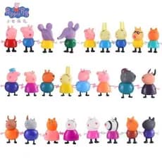 Conjunto de bonecas da Peppa Pig/família avó/Trolope/Professores/George IGWX