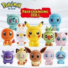 Figura de Ação Pokémon Pokeball Pikachu Charmander com Rosto Mutável, Brinquedo de Presente