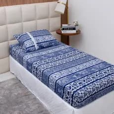 Lençol Solteiro Estampado Elástico 100% Algodão Varias Cores