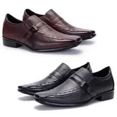 Kit 2 Pares De Sapato Estilo Italiano Em Couro 100% Legítimo
