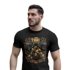 Camiseta Masculina Algodão Treino Muay Thai Leve Treino