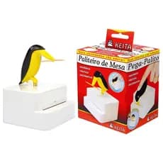 Pega Palito Automático com Passarinho – Paliteiro de Mesa Elegante e Divertido
