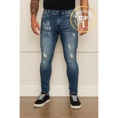 Calça Jogador Skinny | Jeans Premium | Modelagem Justa com Conforto Elastano Dont