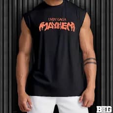 Camiseta regata machao oversized masculino lady gaga album mayhem no brasil rio de janeiro world tour em algodao unissex
