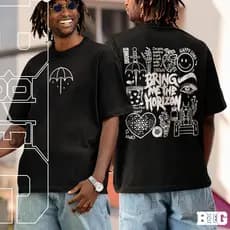 Camiseta Basica e OVERSIZED Bring Me The Horizon That's the Spirit Album Rock N Roll Unissex